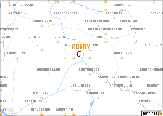 map of Rogny