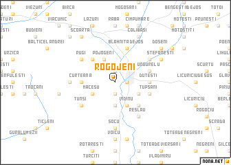 map of Rogojeni
