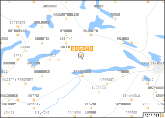 map of Rogowo