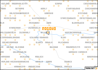 map of Rogowo