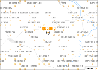 map of Rogowo