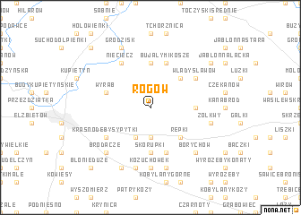 map of Rogów