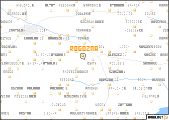 map of Rogoźna
