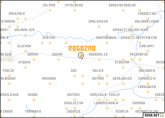 map of Rogóźno