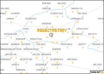 map of Rogożyn Stary