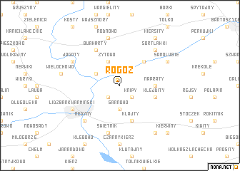 map of Rogóż