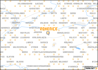 map of Rohenice