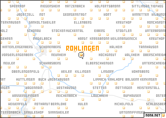 map of Röhlingen