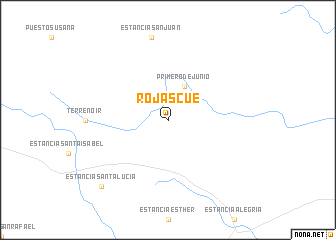 map of Rojas-cué