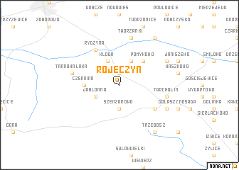 map of Rojęczyn