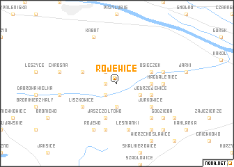 map of Rojewice