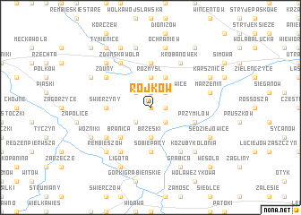 map of Rojków