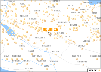 map of Rojnice