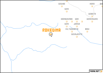 map of Rokʼē Dīma