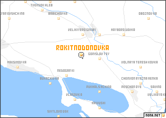 map of Rokitno-Donovka