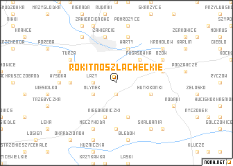 map of Rokitno Szlacheckie