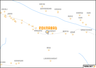 map of Roknābād