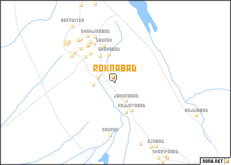 map of Roknābād