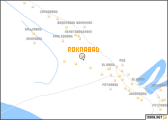 map of Roknābād