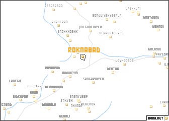 map of Roknābād