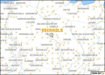 map of Roknī Kolā