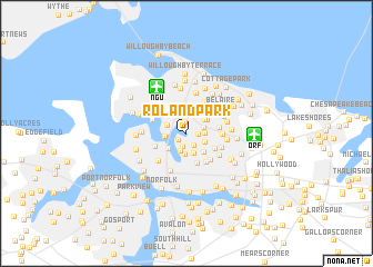 map of Roland Park