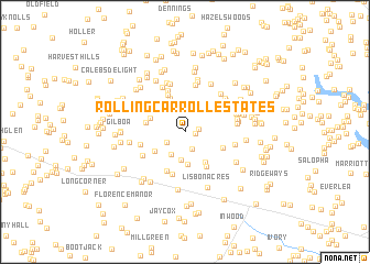 map of Rolling Carroll Estates