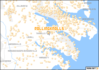 map of Rolling Knolls