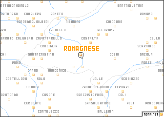 map of Romagnese