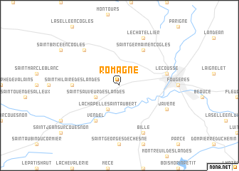 map of Romagné