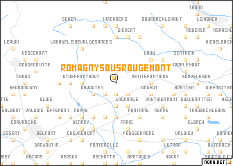 map of Romagny-sous-Rougemont