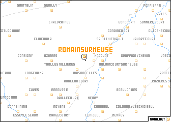 map of Romain-sur-Meuse