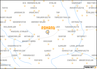 map of Románd