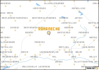 map of Romanèche