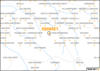 map of Romanet