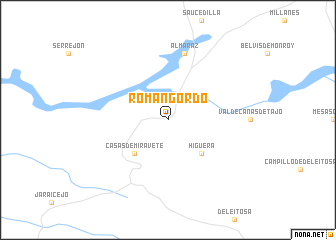 map of Romangordo