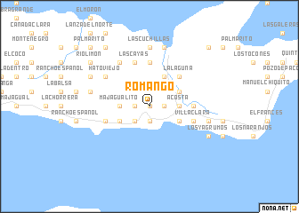 map of Romango