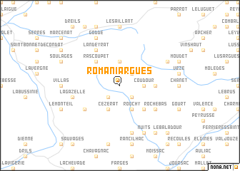 map of Romaniargues