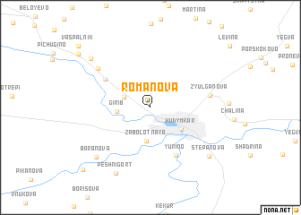 map of Romanova