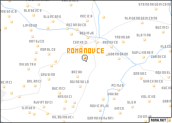 map of Romanovce