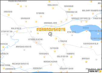 map of Romanovskoye