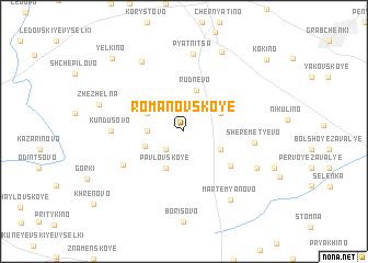 map of Romanovskoye