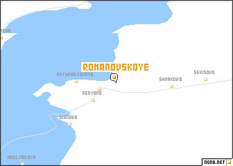 map of Romanovskoye