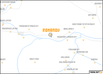 map of Romanov