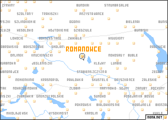 map of Romanowce