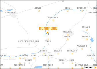 map of Romanowo