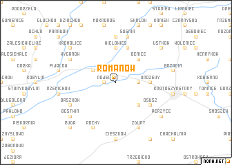 map of Romanów