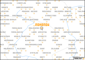 map of Romanów