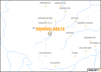 map of Romans Laagte