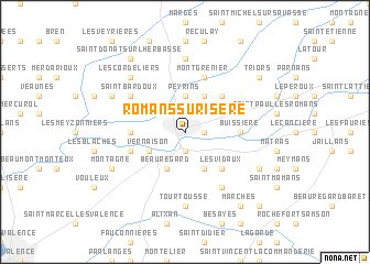 map of Romans-sur-Isère